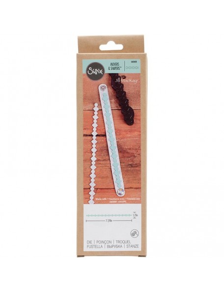 Sizzix Movers & Shapers Magnetic Die By Jill MacKay (R)  Beaded Chain Leather Bracelet	