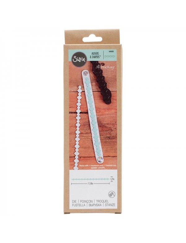 Sizzix Movers & Shapers Magnetic Die By Jill MacKay (R)  Beaded Chain Leather Bracelet	