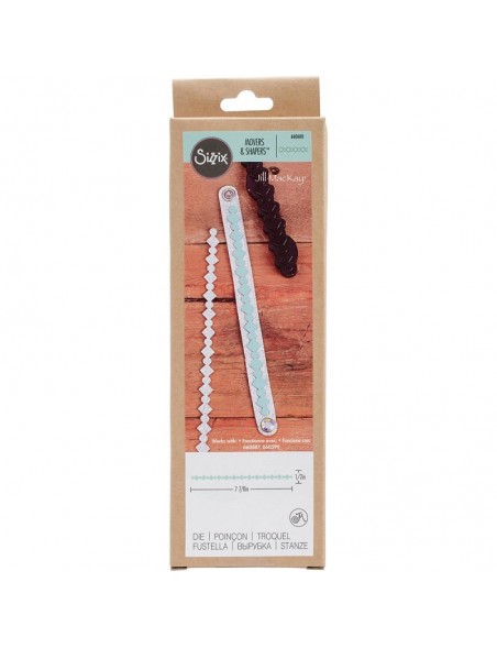 Sizzix Movers & Shapers Magnetic Die By Jill MacKay (R)  Beaded Chain Leather Bracelet	